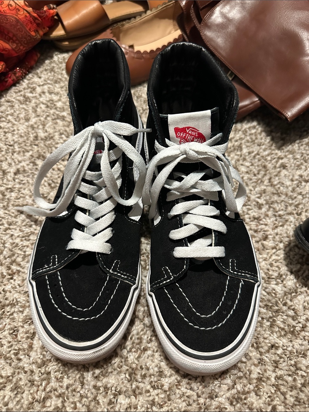 Vans Black & White Sk8-Hi Classic High-Top Sneakers